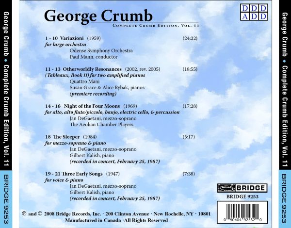 Complete Crumb Edition, Vol. 11  BRIDGE 9253 For Sale