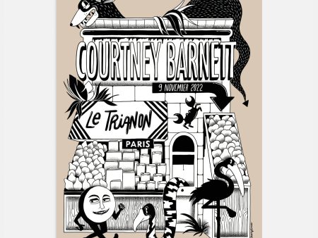 Courtney Barnett Paris 2022 Screenprinted Poster Cheap