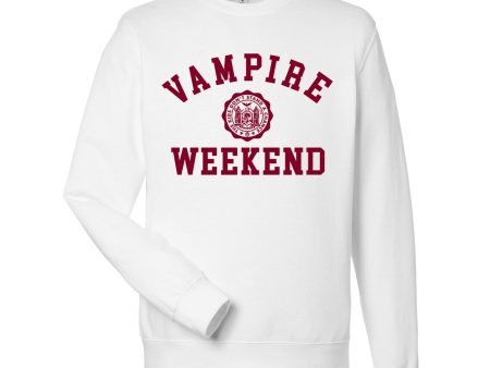 Collegiate White Crewneck Discount