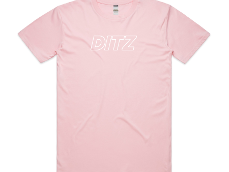 DITZ Logo Pink T-Shirt on Sale