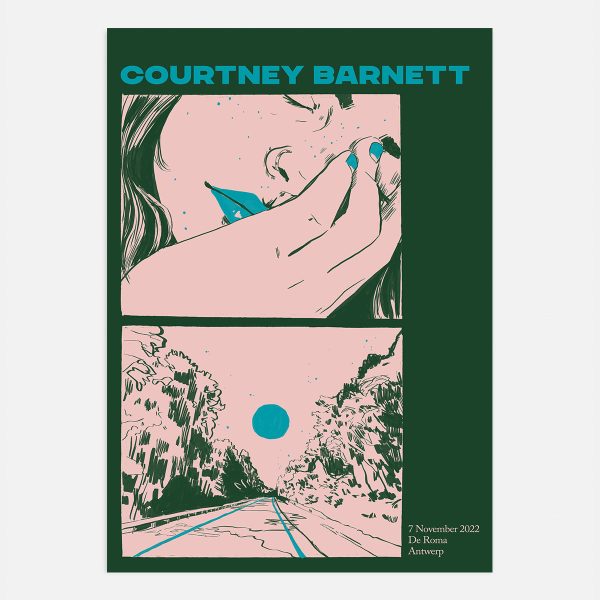 Courtney Barnett Antwerp 2022 Screenprinted Poster For Cheap