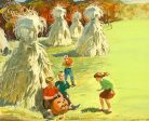 Cornstalks and Pumpkins, 1952 Hot on Sale