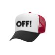 OFF! Logo Trucker Hat (Red Black White) Online Sale