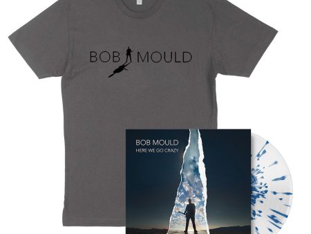 (PRE-ORDER) Here We Go Crazy Limited Edition Clear With Blue Splatter LP + Silhouette T-Shirt Bundle For Sale