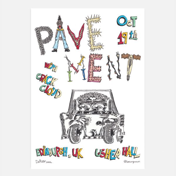 Pavement Edinburgh Usher Hall 2022 Poster on Sale