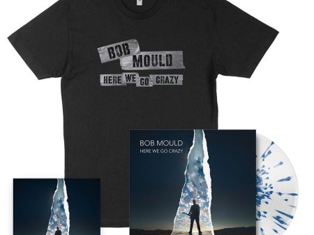 (PRE-ORDER) Here We Go Crazy Limited Edition Clear With Blue Splatter LP + CD + Tape T-Shirt Bundle For Cheap