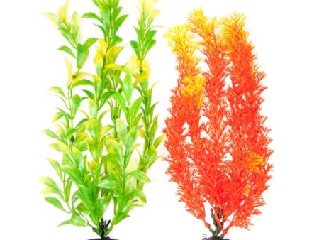 Aquatop Multi-colored Orange and Green with Highlights Plant Decor Hot on Sale