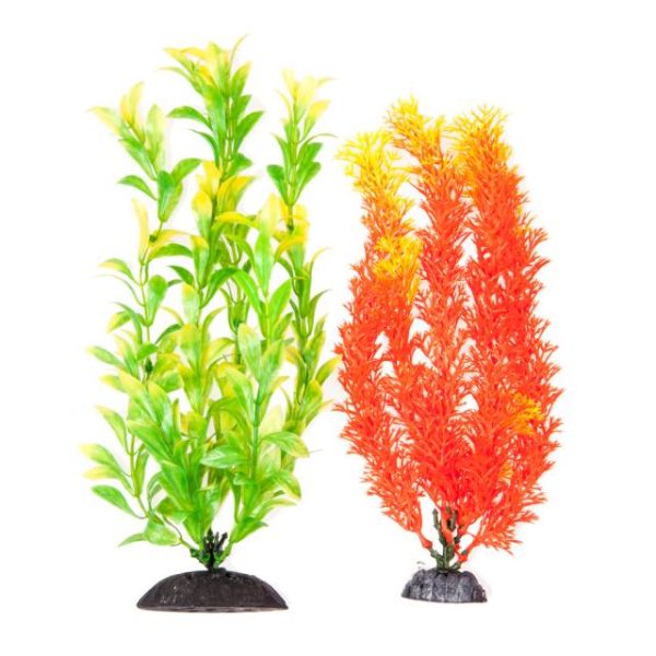 Aquatop Multi-colored Orange and Green with Highlights Plant Decor Hot on Sale