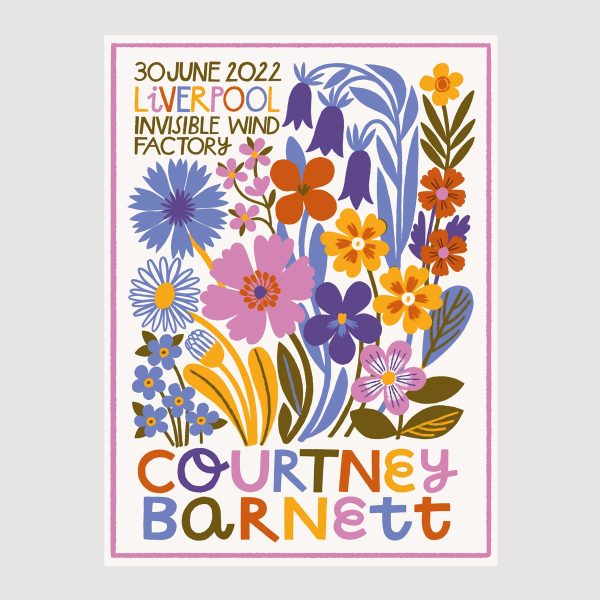 Courtney Barnett Liverpool 2022 Screenprinted Poster on Sale