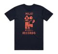 Milk Records Navy T-Shirt For Discount