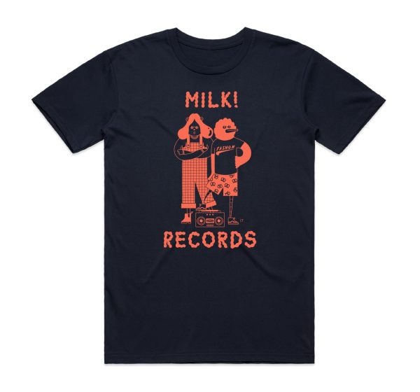 Milk Records Navy T-Shirt For Discount